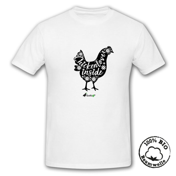 Quailzz® BIO Shirt "Chickenlove" - Men white S