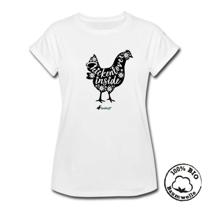 Quailzz® BIO Shirt "Chickenlove" - Women white XS
