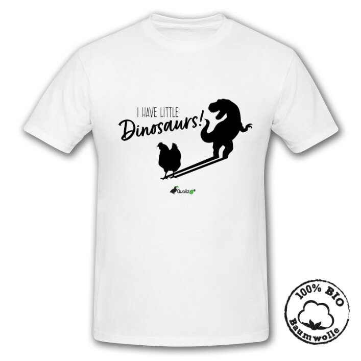 Quailzz® BIO Shirt "Dinosaurs" - Men white S