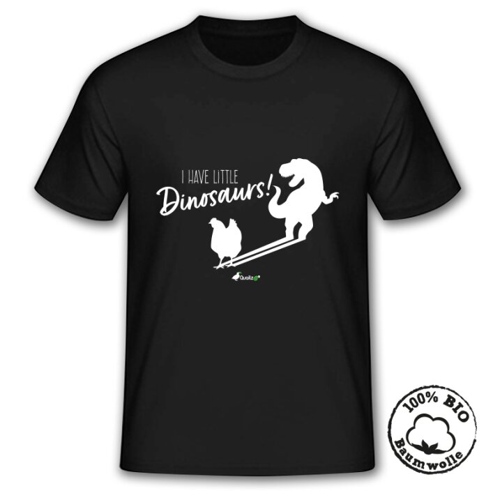 Quailzz® BIO Shirt "Dinosaurs" - Men black L
